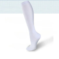 Bas de contention femme blanc en nylon