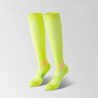 Bas de contention femme vert fluorescent