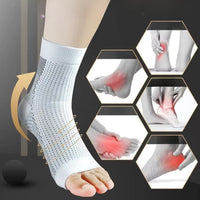 Bas de contention homme blanc pour chevilles