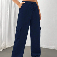 Jogging femme bleu et confortable sur fond gris