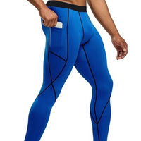 Legging homme bleu et tendance sur un homme
