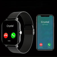 Montre d’activité intelligente et tactile en acier inoxydable