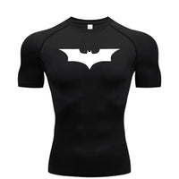 T-Shirt de compression imprimé chauve souris sur fond blanc