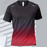 T-shirt de sport pour homme à manche courte avec dégradé
