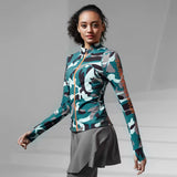Veste running femme au design camouflage